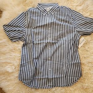 Old Navy NWT Men's Large Short Sleeve Button Up Blue